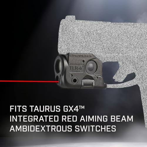 Image of Streamlight 69288 TLR-6 Tactical Gun Light | Fits Taurus GX4, Red Laser, Black