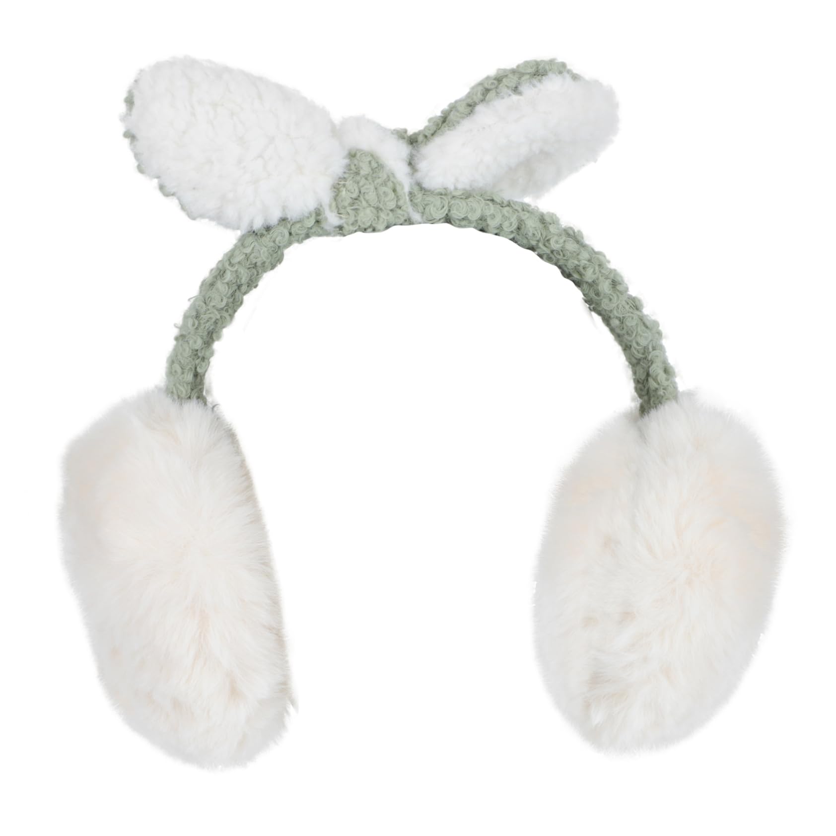 Ipetboom 1Pc Cute Ear Muff for Adults Winter Ear Warmer with Bowknot Design Soft Skin Friendly Ear Cover for Skiing Biking and Outdoor Activities