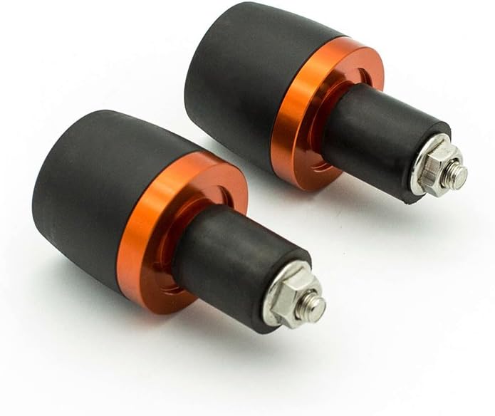 Universal Motorcycle Handlebar End Cap Grip 7/8" Handle Bar Ends Weights Plugs Slider CNC Aluminum 22mm Steet Sportbikes Orange