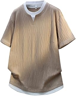 [wolass] Tシャツ メンズ 半袖 カジュアル ゆったり通気性 涼しい 夏服 無地 トップス 快適 軽い シンプル かっこいい Tシャツ