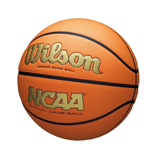 WILSON NCAA Evo NXT Official Indoor Game Basketball - Gold/Orange, Size 6-28.5" by WILSON - Image 3