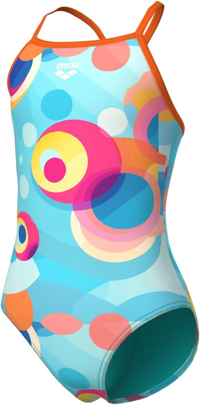 Arena Girls' Feel Junior Leisure Light Drop Back Swimsuit Thin Straps One Piece Bathing Suit