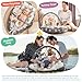 Portable Baby Lounger for Newborn w/Removable Arch & 3 Toys - Infant Lounger w/ 38% More Protection - Comfort, Breathable and Soft Floor Dock a Tot for Home and Travel | 0-24 (Grey ABC)