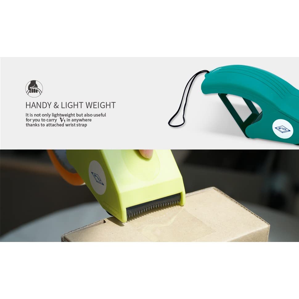 Motex V-1 Handheld 2 Inch Carton Sealing Tape Dispenser - Turquoise - Made in Korea 4