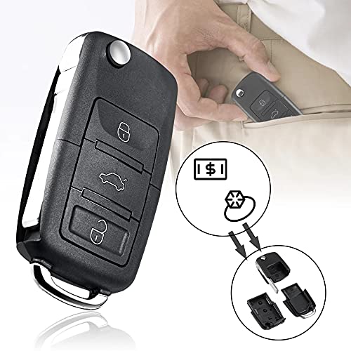 Fake Car Key Safe (2 Pack) - Ultra Realistic Keys Diversion Safe - Hidden Secret Compartment Decoy Car Key Fob - Hide And Store Money Waterproof Storage Cash Holder Container Lock #TOP5
