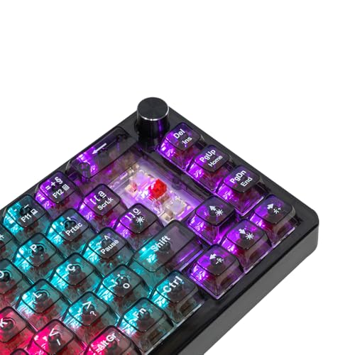 Teclado Mecânico Gamer Mancer Black Ghost, Rainbow, Switch Huano Vermelho, Preto, MCR-BKG-RBW01