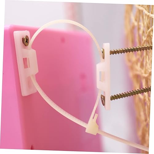 Miniatura 6 de VICASKY Paquete de 10 anclajes para muebles a prueba de bebés, kit de plástico blanco anti-punta para armarios de seguridad y uso doméstico, correas