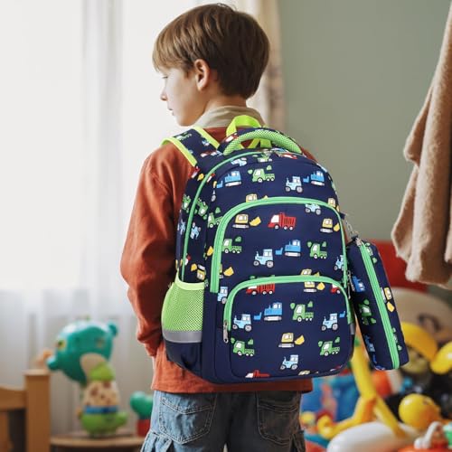 mygreen Kids Backpack Set, 3-in-1 School Backpack with Lunch Box & Pencil Case for Boys Girls, Lightweight Durable for Daycare, Picnic, Outdoor Travel Dark Blue Rocket by mygreen - Used condition - Image 3