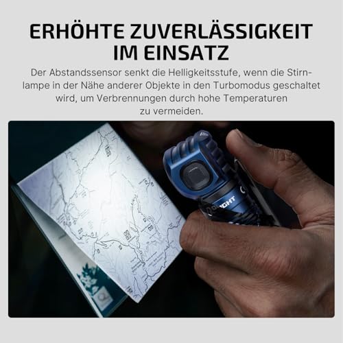 OLIGHT Perun 3 Stirnlampe aufladbar, 3000 Lumen, bis zu 20 Tage Laufzeit – Ansicht 4