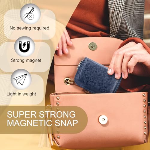 image for CooBigo 40 Sets Magnetic Snaps for Purse Closures 18mm Magnetic Fasten