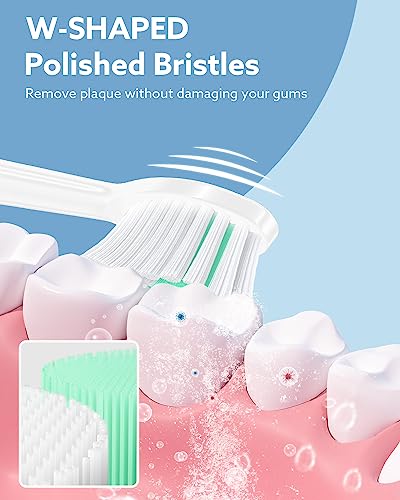 Operan Electric Toothbrush For Adults And Kids Sonic Rechargeable Toothbrush With 5 Modes 2-Min Smart Timer Ipx7 Waterproof 40,000 Vpm Motor With 8 Brush Heads & Travel Case Champagne #TOP3