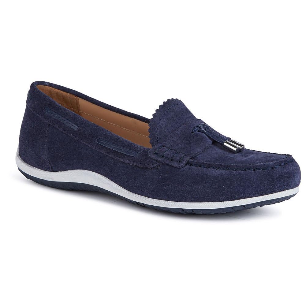 Geox Women's D Vega Moc A Moccasin, Navy, 3.5 UK
