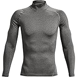 Under Armour Herren HeatGear Armour Comp Mock Langarmshirt, Grau, S