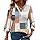 IEEILULU Blusa Donna Elegante Maniche a 3/4, Casual, alla Moda Scollo a V con Maniche a Volant Top (IT, Testo, XL, Regular, Regular, Giallo)