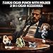 FANKAI Cigar Punch & Cigar Stand, Foldable Triple-Punch Cutter, Cigar Rest, 3 Ring Guage Hole Opener, Cigar Holder, Multifunctional Cigar Accessories Tool