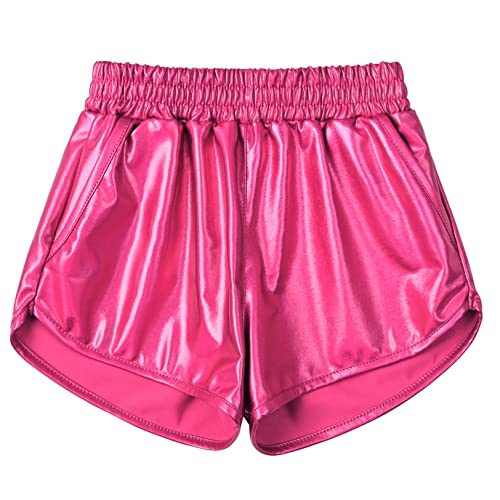 Image of Perfashion Girls Metallic Shorts Sparkly Shiny Hot Pants Gold /Silver /Pink Outfit