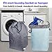 UniLiGis Washable Travel Laundry Bag with Handles and Drawstring (2 Pack), Heavy Duty Large Enough to Hold 3 Loads of Laundry, Fit a Laundry Basket or Clothes Hamper, 27.5x34.5 in,Grey