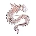 Reizteko Crystal Rhinestones Zircon Dragon Brooch Pin Fashion Girl Jewelry Brooches Pins (Crystal)