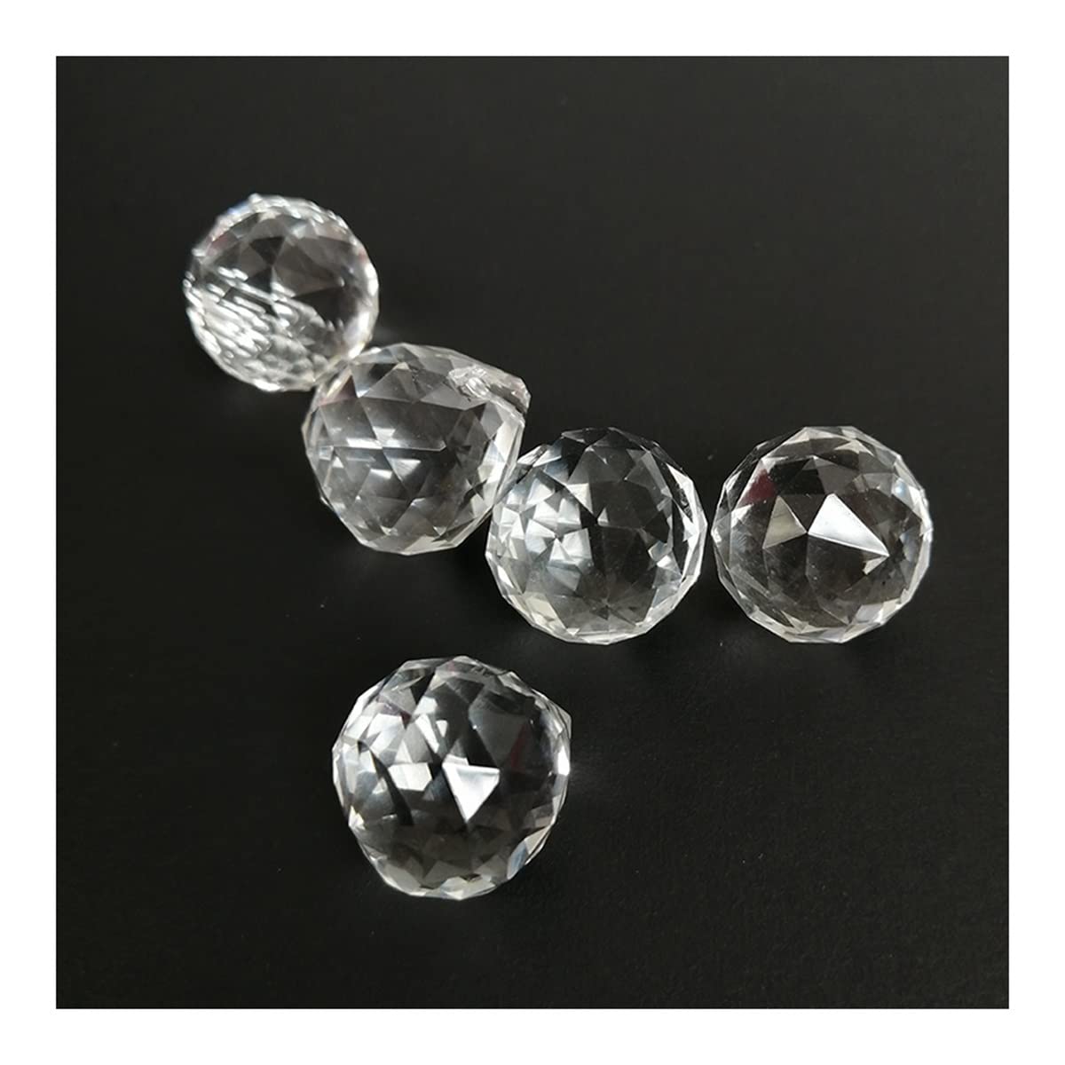 YUZGUHEY 15pcs 15mm K9 Faceted Crystal Ball Pendant Prisms Lamp Lighting Part Party Crystals Replacement Parts