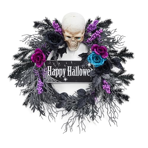 GarveeHome 22 in Halloween Wreath, with Black, Blue and Purple