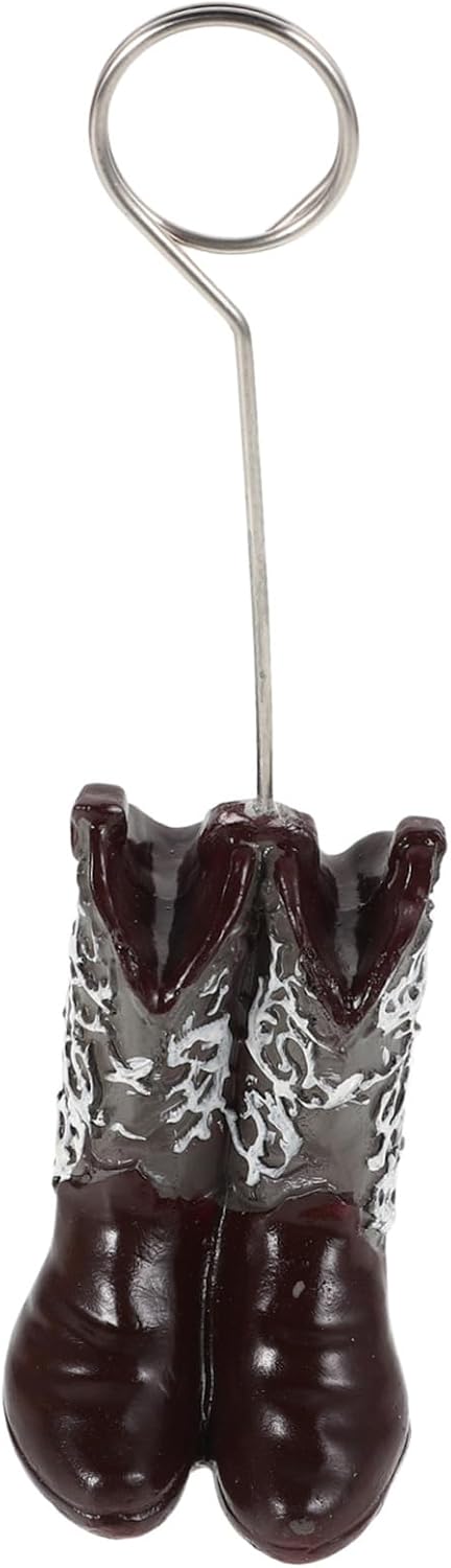 Stylish Western Cowboy Boot Message Holder Reusable Seat Clip for Wedding Table Decor