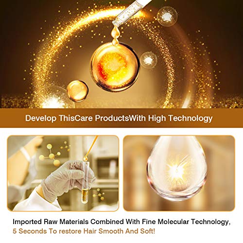 Purc Conditioner, Firstfly Advanced Molecular Keratin Magical Hair Treatment Mask Professtional Hair Conditioner, 5 Seconds Repairs Damage Hair Root Hair Tonic Keratin Hair & Scalp Treatment (60Ml) #TOP3