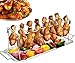 Produktbild Hähnchenschenkel Halter für Backofen & Grill, Hähnchenbräter aus Edelstahl, Hähnchenhalter, Hähnchen Grill Ständer & BBQ Rack with BBQ-Pinsel (ohne Tablett, rostfreier Stahl)
