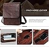 Leathario Genuine Leather Messenger Bag for Men, Vintage Men's Crossbody Shoulder Bag, Leather Satchel for Travel, Business, and Daily Use #3