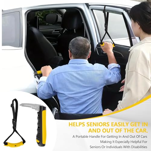 Image of Kaiedos Car Door Handle for Elderly, 3-in-1 Car Handle Assist for Seniors, Portable Auto Cane Vehicle Support Handle, 500 lbs Capacity, Non-Slip Door Assist Bar