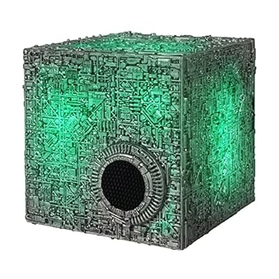 Star Trek Borg Cube - Altavoz Bluetooth con iluminación verde, efectos de sonido y citas Borg - Memorabilia, regalos, gadgets, coleccionables para los fans de Star Trek | Ya disponible en tu tienda friki favorita! En mundofriki.es!