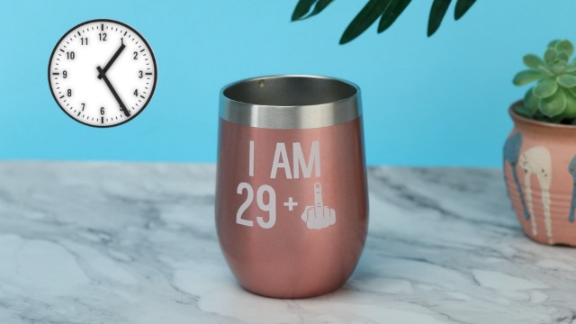 Taza de Viaje, Winzwon Termo Taza Copa de Cumpleaños 30, Travel Mug Frasco de Vacío de Acero Inoxidable para Vino, Café… - Imagen 8