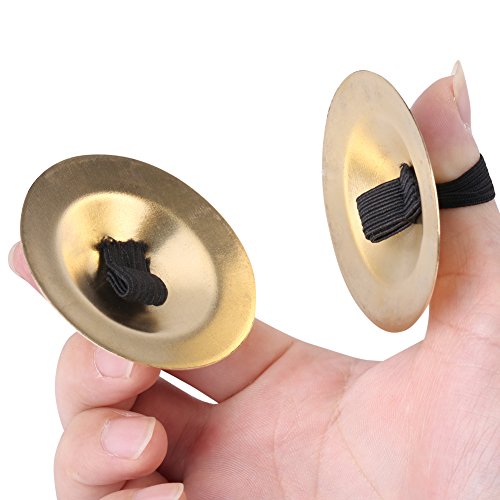 Belly Dance Finger Cymbal, Brass Zills Musical Instrument Dancing Accessory One Pair For Single Hand Operation Only #TOP1