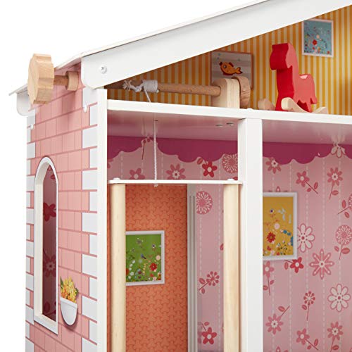 Amazon Basics - Casa delle bambole a 4 piani, con