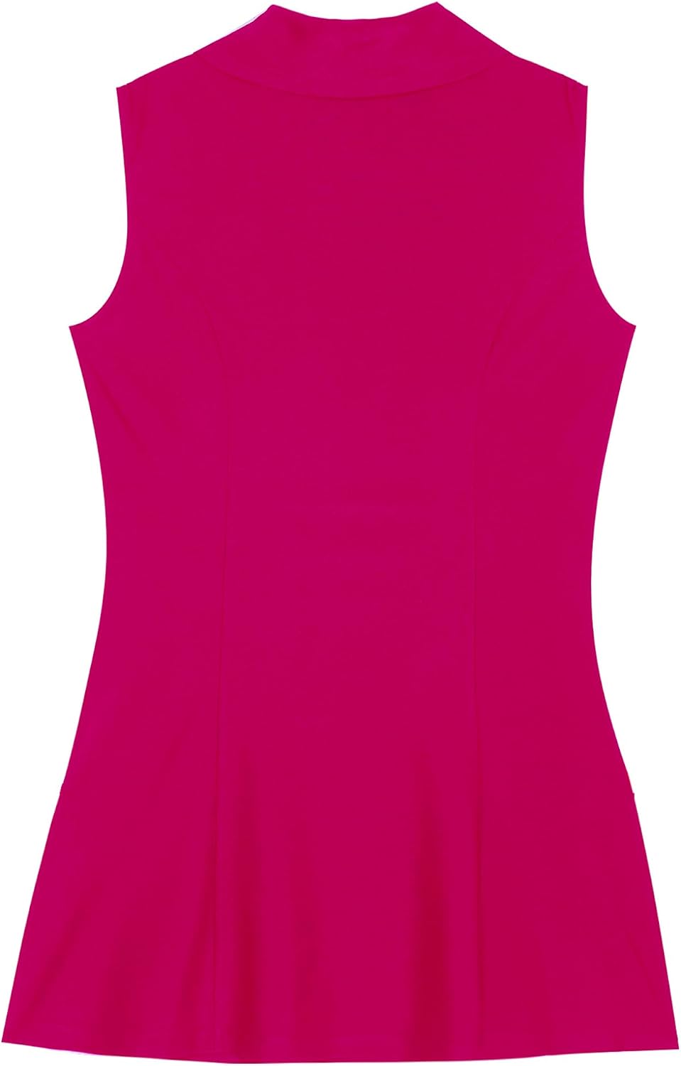 Hansber Womens Tennis Dress Sleeveless Zipper Golf Dresses Contrast Color Workout Athletic Dresses Netball Training Skirts