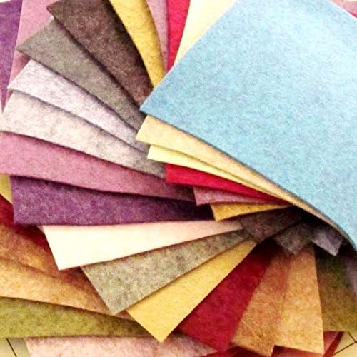 23 Felt Sheets -12"X12" Heathered Collection - Made in USA - Merino Wool Blend Felt