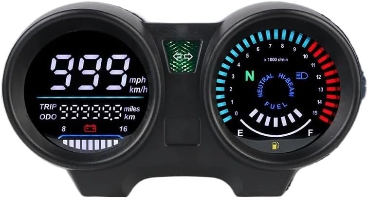 Motorcycle Odometer Gauge Motorcycle Digital Tachometer Multifunction Instrument LED Instrument For CG150