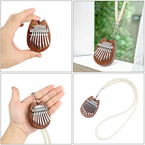 xiaoxin 8 Clés Kalimba,Facile À Transporter,Beau Pendentif,Corps en Bois D’acajou Massif,Jouer des Sons Merveilleux - Les Beatles, Paul McCartney, John Lennon, RIngo Starr, George Harrison xiaoxin 8 Clés Kalimba,Facile À Transporter,Beau Pendentif,Corps en Bois D'acajou Massif,Jouer des Sons Merveilleux – Image 3