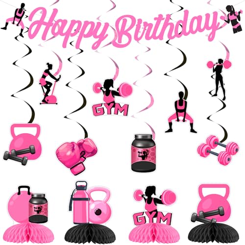 Bannière happy birthday gym kit complet de déco fête crossfit
