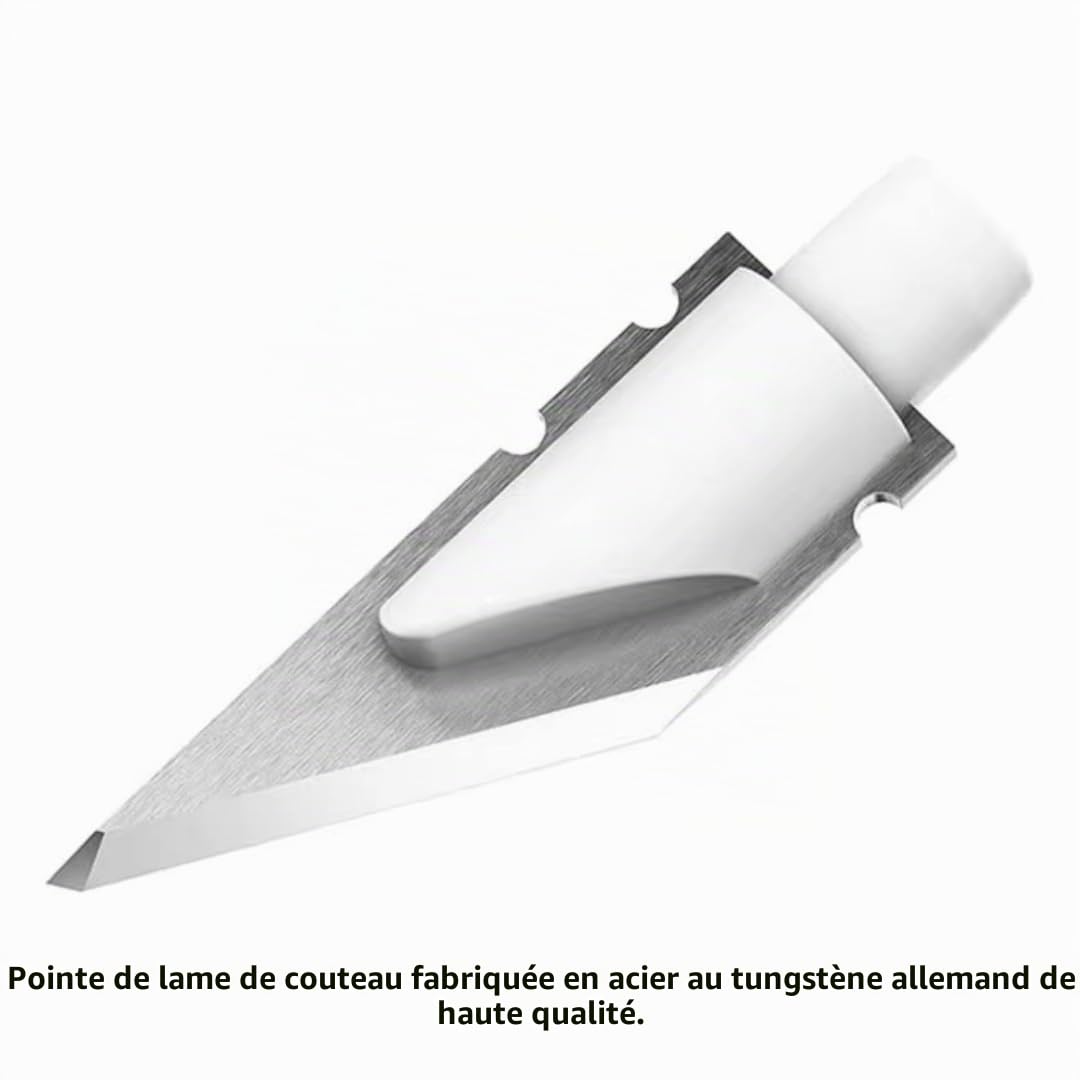 Lame de rechange compatible avec machine de découpe (Maker, Explore), pour sticker, gravure sur métal, travail du cuir et autres matériaux. Couteau avec base pour lames.
