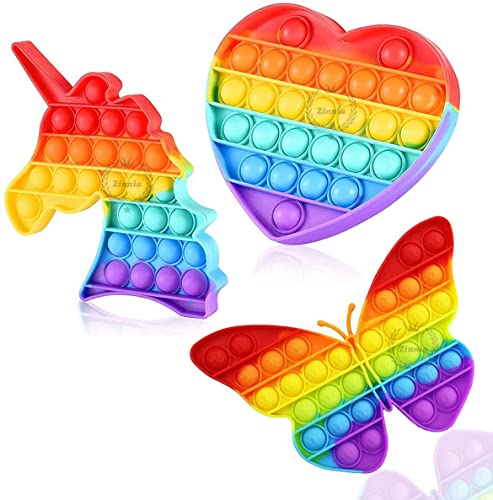 Zinnia Fidget Pop It for Kids, Stress Relief for Adults, Anxiety Toy for All Ages, Simple Fidget Popper Toy, Different Shape Pop It for Kids, Educational Toy for Children (rainbow dinosaur + android + heart) Toy Review India (Iknoor World )