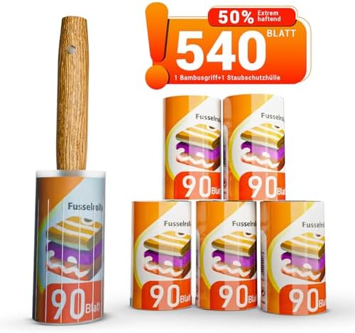 4 Stück Fusselroller Nachfüllrollen - 240 Blätter Für Kleidung & Polster