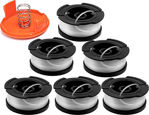 Jod Af-100 Weed Eater Spool Replace For Af-100-3Zp Af-100-Bkp Compatible With Black And Decker String Trimmers 30Ft 0.065' Trimmer Line Autofeed Replacement Spool Refills (6 X Spools + 1 X Cap) #TOP18