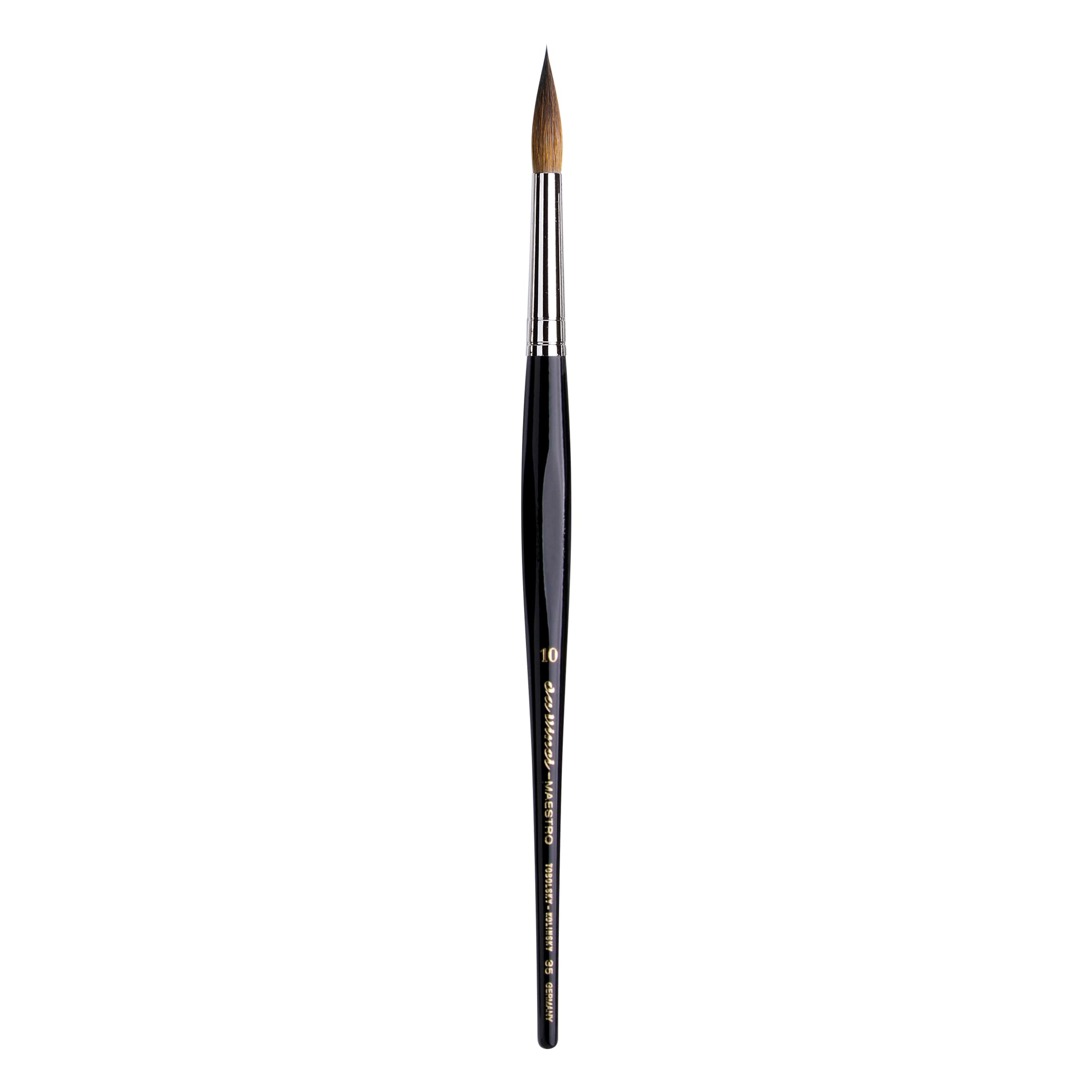 da Vinci Watercolor Series 35 Maestro Paint Brush, Round Long Taper Kolinsky Red Sable, Size 10