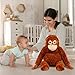 Imagen de CWENDANER Punch Monkey Peluche de 66 cm Mono Peluche Punch Gran Orangután Realista Mono Animal Animal Muñeca para abrazar y jugar