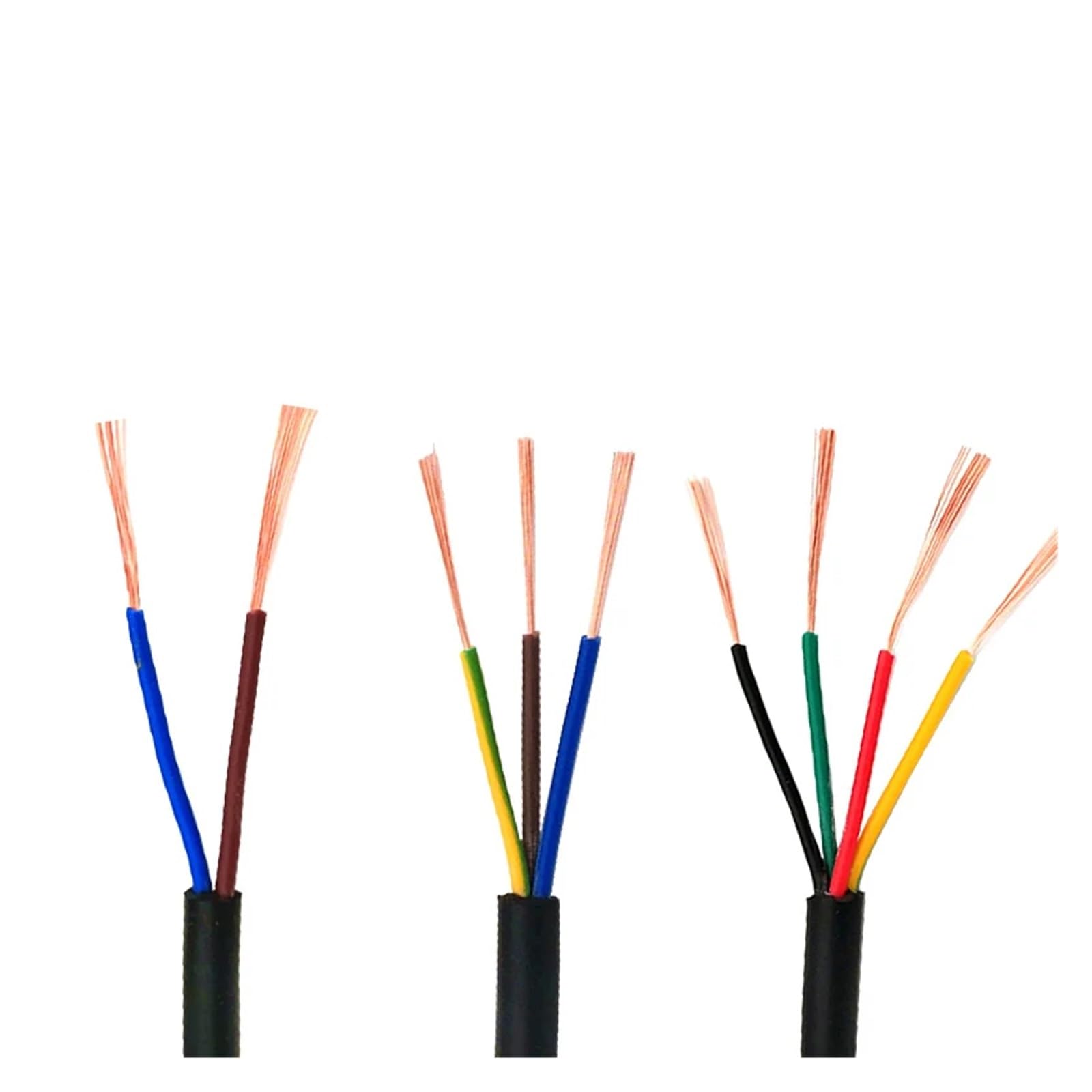 Equipos de comunicación Cable RVV de 5M, 22/20/18AWG, 2/3/4/5/6/7/8 núcleos, línea de señal de Control, Cable de cobre, Cable eléctrico de PVC forrado negro, Cable de alimentación DIY Cables y alambre