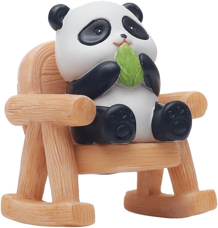 Desktop Cartoon Cute Animal Rocking Chair Decorative Ornaments Office Decompression Fun Small Ornaments(Rabbit)