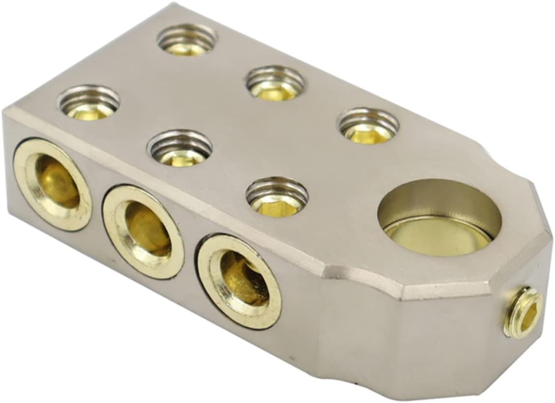 Car Battery Terminal Connector Clamp for Sae Tapered Posts Durable Battery Distribution Block for Vehicles Rvs Trucks and Caravans