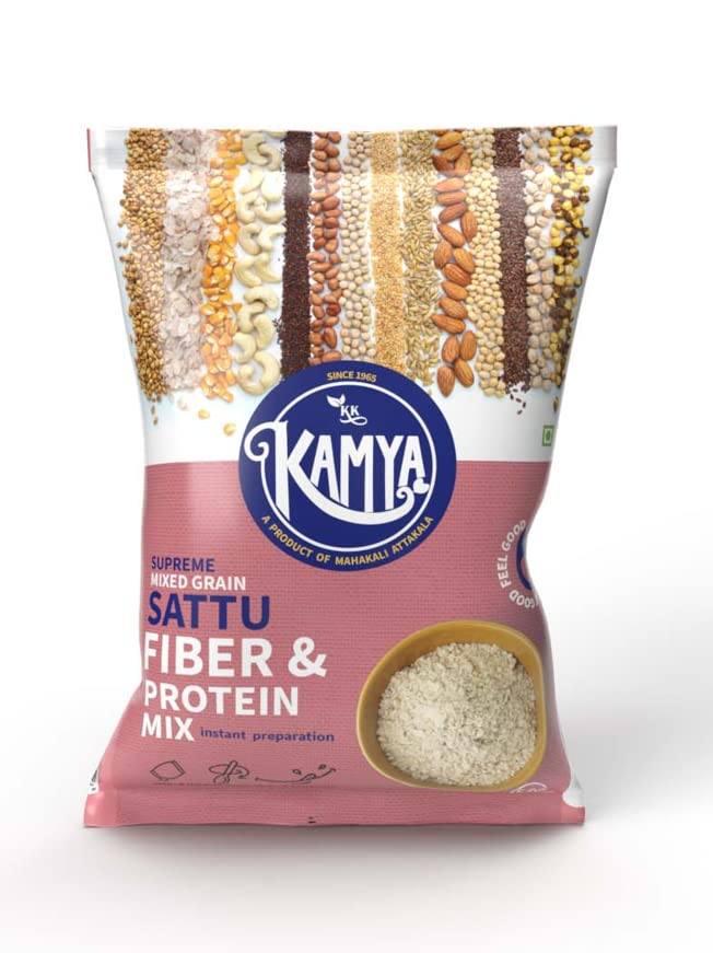 Kamya Supreme Mixed Grain Sattu |Natural Powder with High Protein and Fiber | 100% Natural Nutrition | Cereals & Nuts Sattu Drink (Pack of 2x500g=1Kg.) (B09MQYGGSX) Amazon Price History, Amazon Price Tracker