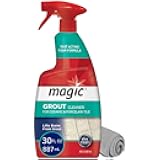 MAGIC Grout Cleaner for Tile Floors Bundle - Cleaning Solution for Ceramic & Porecelain Tile, Fast Acting Foam Formula Lifts Stains & Prevent Resoiling, Protective Barrier to Repel Dirt, 30 Fl Oz