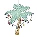 Glass Tropical Palm Tree Christmas Ornament